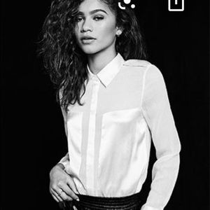 White see-through blouse